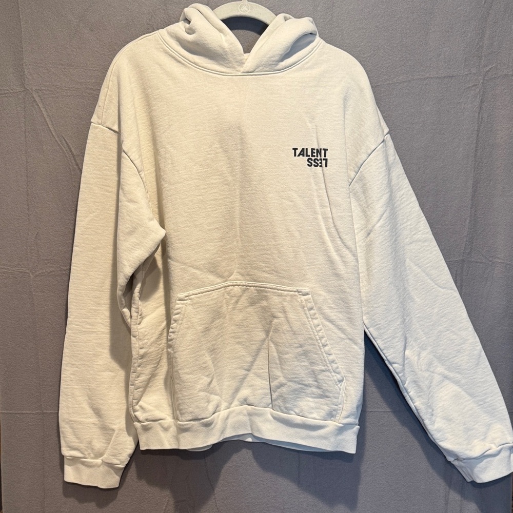 TALENTLESS Cream Hoodie for Men